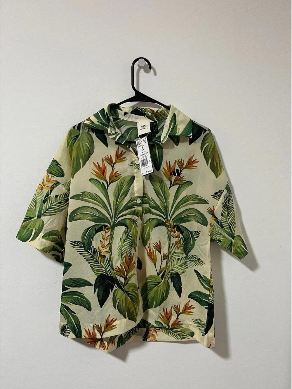 New $90 Adidas x Farm Rio Premium Polo - Womens size Small